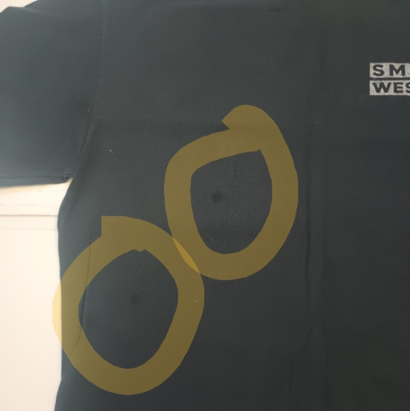 Smith & Wesson Men Medium Black Graphic Print Crew Neck Tee Red White Blue Print - Picture 6 of 6